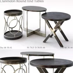 Bernhardt Clarendon Round End Table 3D model