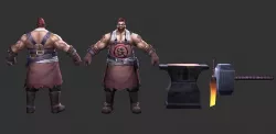 Blacksmith Low-poly  3D model