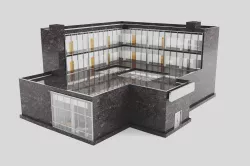 Boutique Hotel exterior and interiors 3D model