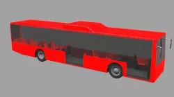 bus autobus coach vehicle car long car wheels wheel OBJ and FBX 3D model