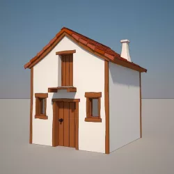 Cartoon Medieval House 03 3D model