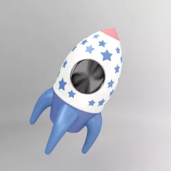 cartoony style Rocket 3d model  3D model