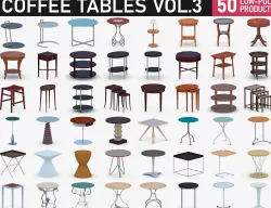 Coffee Table - Vol 3 Low-poly  3D model