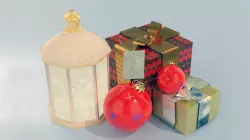  Cristmas presents Low-poly  3D model