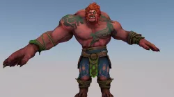 CuChulainn Berzerker VR AR Ready For Game Low-poly  3D model