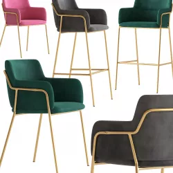 Cult Furniture Harriet Chair and Stool 3D model