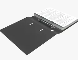 Dark ring binder opened 3D model