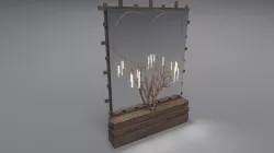 Decorative Mirror - Hall - Tree Heart 3D model