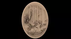 Deer plate 3d stl models for artcam and aspire Programmes 3D model