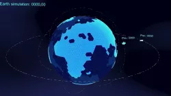 earth simulation hologram 3D model