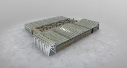 EDDF Lufthansa Hangar Low-poly  3D model