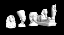 Egyptian statues 3D model