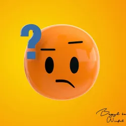 Emoji Confused Face With a Question Mark Low-poly  3D model