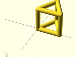 Equilateral Triangle with a linear extruded frame