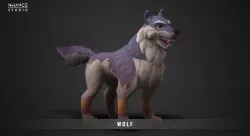 Fantasy Wolf Low-poly  3D model