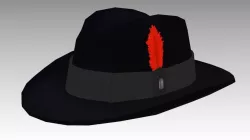 Fedora Hat Low-poly  3D model