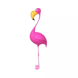 Flamingo cartoon 3D model