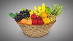 Fruits Basket Low-poly  3D model