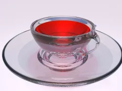 Glass Tea Cup Low-poly  3D model