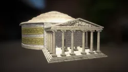 Greek or Roman Temple Low-poly  3D model
