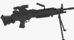  Gun 3d model 3D model