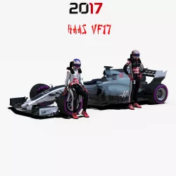 Haas VF17 Low-poly  3D model