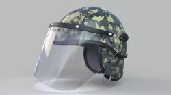 Helmet with Glass Visor 3D model