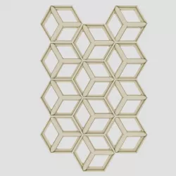 Hexagon Panel Low-poly  3D model