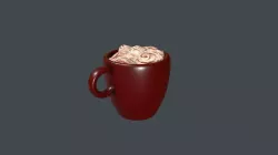 Hot Chocolate - Hot Cocoa Low-poly  3D model