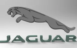 Jaguar logo Low-poly  3D model