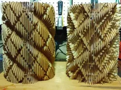 Javascript laser cut lamp shades