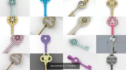 keys pendants 3D Model Collection