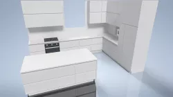 Kitchen-modern design Low-poly  3D model