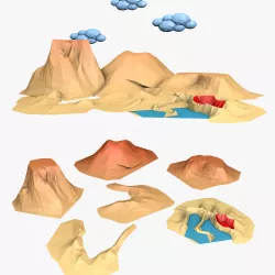Landscape Low Poly Low-poly  3D model