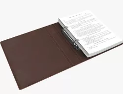 Leather ring binder opened 3D model