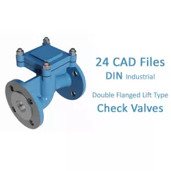 Lift Type Check Valves - DIN Flanged Ends -  3D model