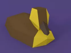 Low Poly Duckling Low-poly  3D model