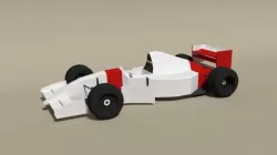 Low Poly McLaren MP4-8 Formula Car  Low-poly  3D model