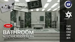 Luxury Bathroom Octane Render 3D model
