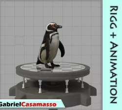 Magellanic Penguin Low-poly  3D model