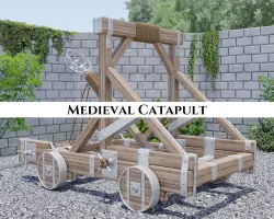 Medieval Catapult 3D model