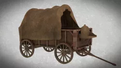Medieval Waggon Low-poly  3D model
