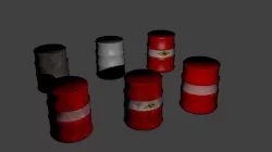 Metal Barrel 3D Models - Low Poly Low-poly  3D model