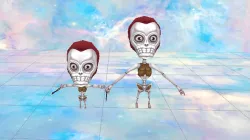 Micro lowpoly Skeleton Low-poly  3D model