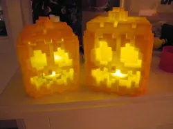 Minecraft Pumpkin for LED tea light (ABS)