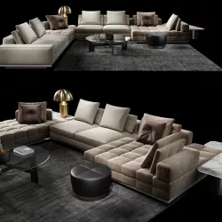 Minotti Lawrence Clan Living Room Sofa 3D model