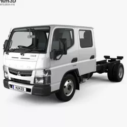 Mitsubishi Fuso Canter 515 CC Cab CT with HQ interior 2016 3D model