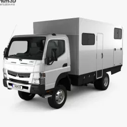 Mitsubishi Fuso Canter FG Wide Single Cab Camper Truck 2016 3D model