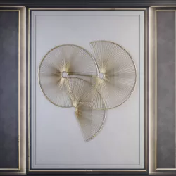 modern decorative panel with metal decor PN27 Low-poly  3D model