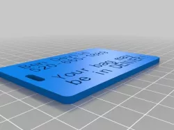 My Customized Customizer Version of luggage label